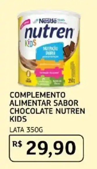 Complemento alimentar sabor chocolate nutren kids