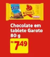 Mercado Extra Chocolate em tablete Garoto oferta