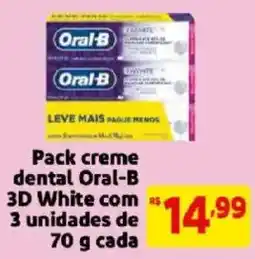 Mercado Extra Pack creme dental oral-b 3d white oferta