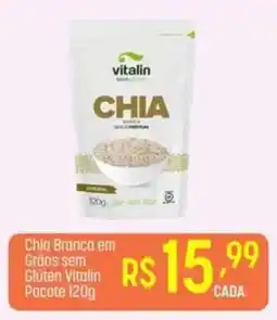 Muffato Chia branca em grãos sem glúten vitalin oferta
