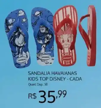 Sandalia havaianas kids top disney - cada