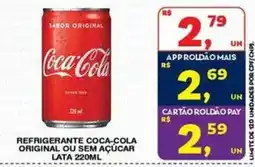 Roldão refrigerante coca-cola original ou sem açúcar oferta