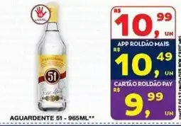 Roldão Aguardente 51 oferta