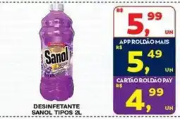 Roldão Desinfetante sanol tipos 2l oferta