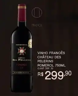 Bistek Supermercados Vinho francês château des pelerins pomerol oferta