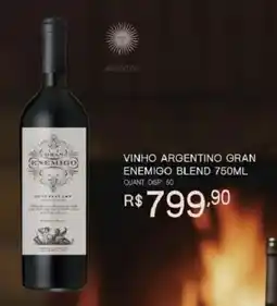 Bistek Supermercados Vinho argentino gran enemigo blend oferta