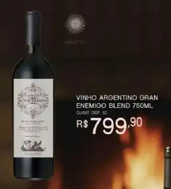 Vinho argentino gran enemigo blend