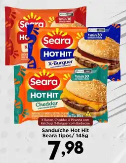 Confiança Supermercados Sanduíche hot hit seara tipos oferta
