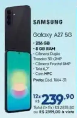Lojas Becker samsung galaxy a27 5g oferta