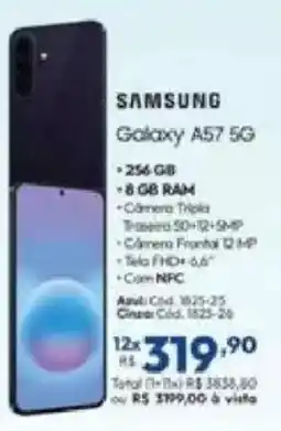 Lojas Becker samsung galaxy a57 5g oferta