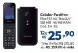 Lojas Becker Celular Positivo Flip P51 4G Tela 2.4" oferta