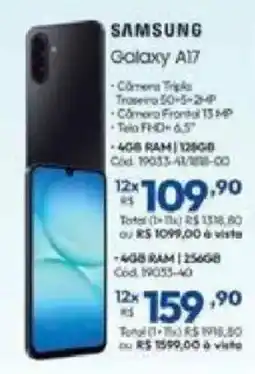Lojas Becker samsung galaxy a17 oferta