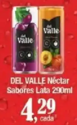 Supermercados Unidos Del valle nectar sabores lata oferta