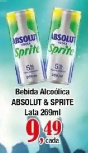 Supermercados Unidos Bebida Alcoólica Absolut & Sprite oferta
