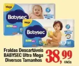 Supermercados Unidos Fraldas descartáveis babysec ultra mega oferta
