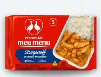 Stroganoff de frango e arroz branco