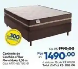 Lojas Becker Conjunto de Colchão c/ Box Flora Molas oferta