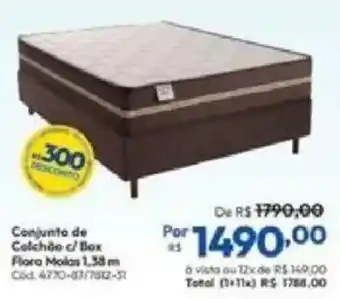 Conjunto de Colchão c/ Box Flora Molas