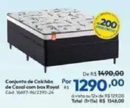 Lojas Becker Conjunto de Calchão de Casal com box Royal oferta