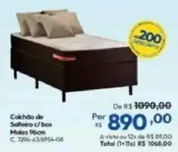 Lojas Becker Colchão de Solteiro c/ box oferta