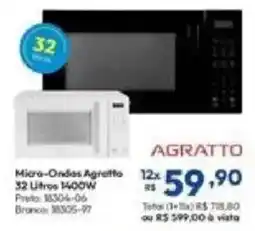 Lojas Becker Micro-Ondas Agratto oferta