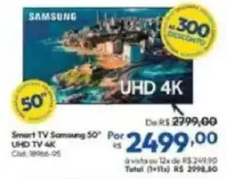 Lojas Becker Smart TV Samsung 50 UHD TV 4K oferta