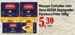 Supermercados Unidos Massas cortadas com ovos adria espaguete/parafuso/pena oferta