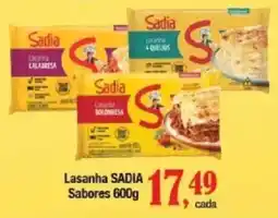 Supermercados Unidos Lasanha sadia sabores oferta