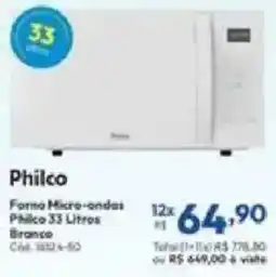 Lojas Becker Philco Forno micro-ondas philco branco oferta
