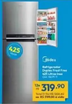 Lojas Becker Refrigerador Duplex Frost Free 425 Litros Inox oferta