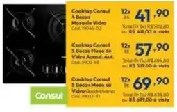 Lojas Becker Cooktop Consul 4 Bocas Mesa de Vidro oferta