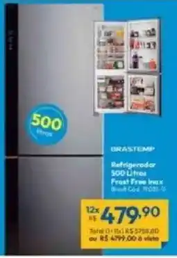 Lojas Becker Refrigerador 500 Litros Frost Free Inox oferta