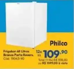 Lojas Becker Frigobar 68 litros branco porta revers oferta
