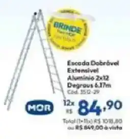 Lojas Becker Escada Dobrável Extensível Alumínio oferta