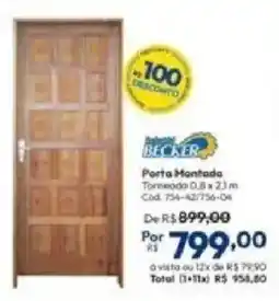Lojas Becker Porta Montada oferta
