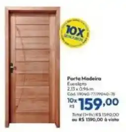 Lojas Becker Porta Madeira Eucalipto oferta