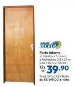 Lojas Becker Porta interna oferta