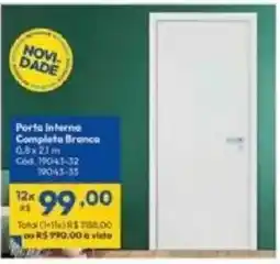 Lojas Becker Porta Interno Completa Branca oferta