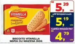 Roldão Biscoito vitarella maria ou maizena oferta
