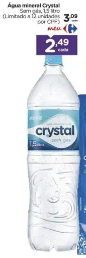 Carrefour Água mineral crystal oferta
