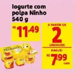 Mercado Extra logurte com polpa ninho oferta