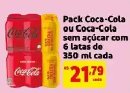 Mercado Extra Pack coca-cola ou coca-cola sem açúcar oferta