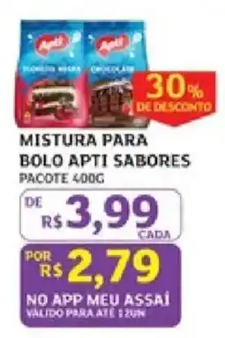 Assaí Atacadista mistura para bolo apti sabores oferta
