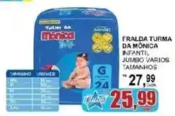 Supermercado Estrela Azul Fralda turma da mônica oferta