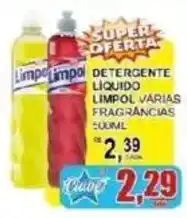 Supermercado Estrela Azul Detergente liquido limpol varias fragrancias oferta