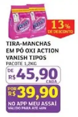 Assaí Atacadista Tira-manchas em pó oxi action vanish tipos oferta