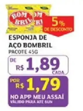 Assaí Atacadista Esponja de aço bombril oferta