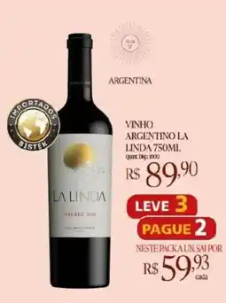 Bistek Supermercados vinho argentino la linda oferta