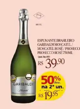 Bistek Supermercados Espumante brasileiro garibaldi moscatel / moscatel rosé / prosecco rosé oferta