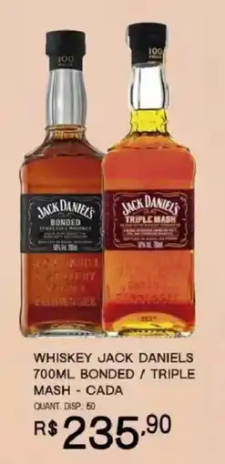 Bistek Supermercados Whiskey jack daniels 700ml bonded / triple mash - cada oferta